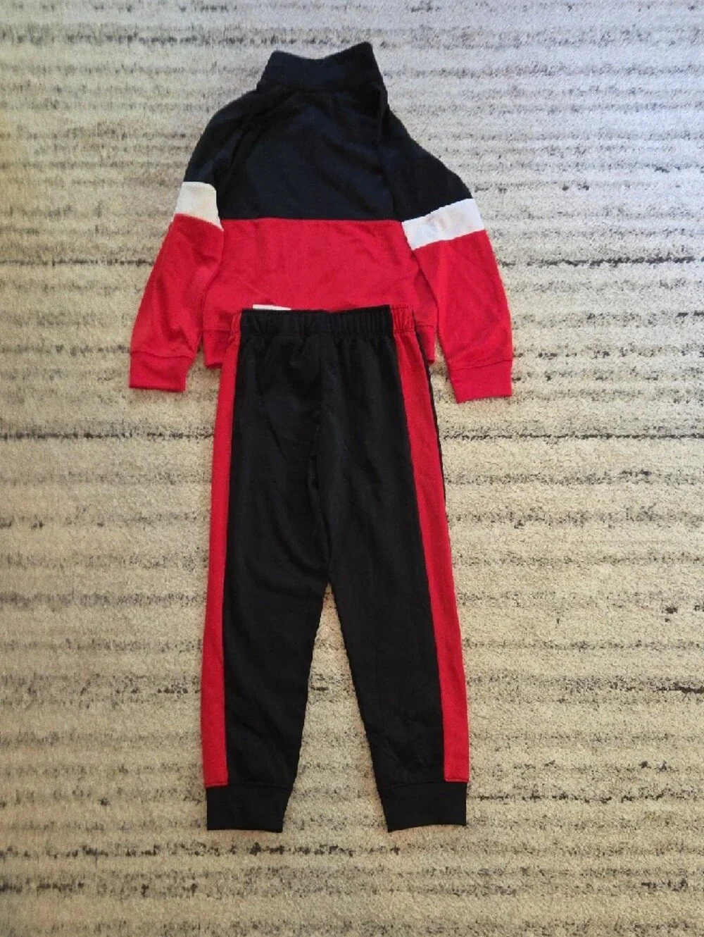Nike Black, Red & White Kids' Track Jacket and Joggers Set Size 6